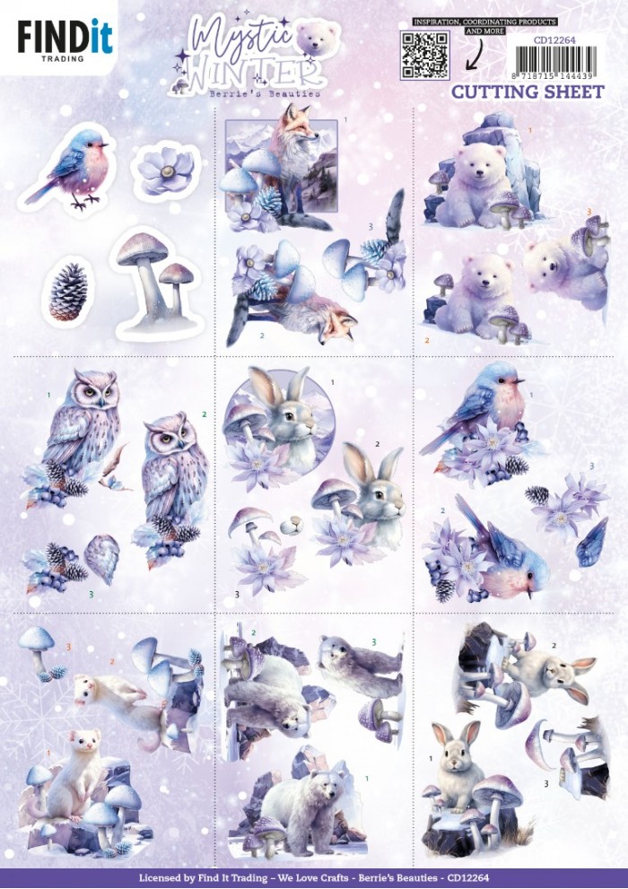 Cutting Sheets - Berries Beauties - Mystic Winter - Mini