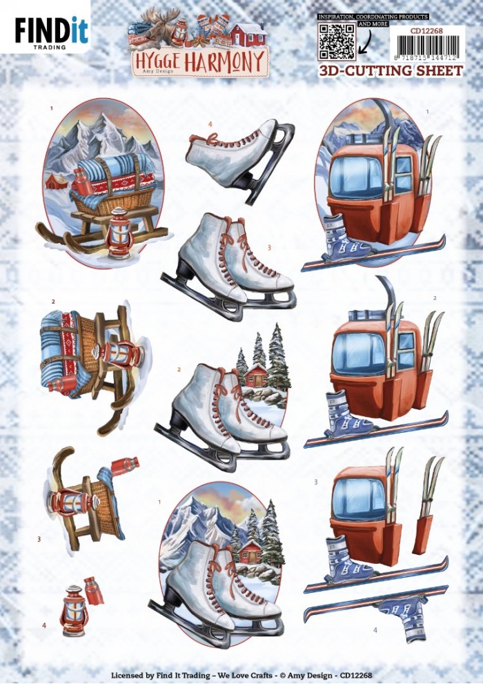 3D Cutting Sheets - Amy Design - Hygge Harmony - Winter Sports