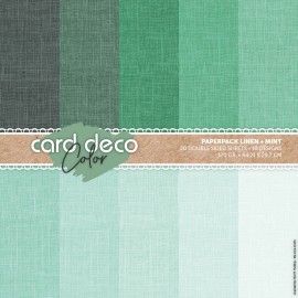 Card Deco Color Paperpack – Linnen - Mint - A4