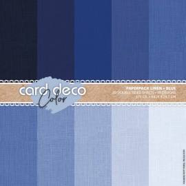 Card Deco Color Paperpack - Linen - Blue - A4