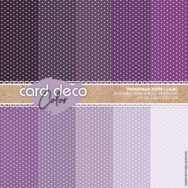 Card Deco Color Paperpack - Dots - Lilac - A4