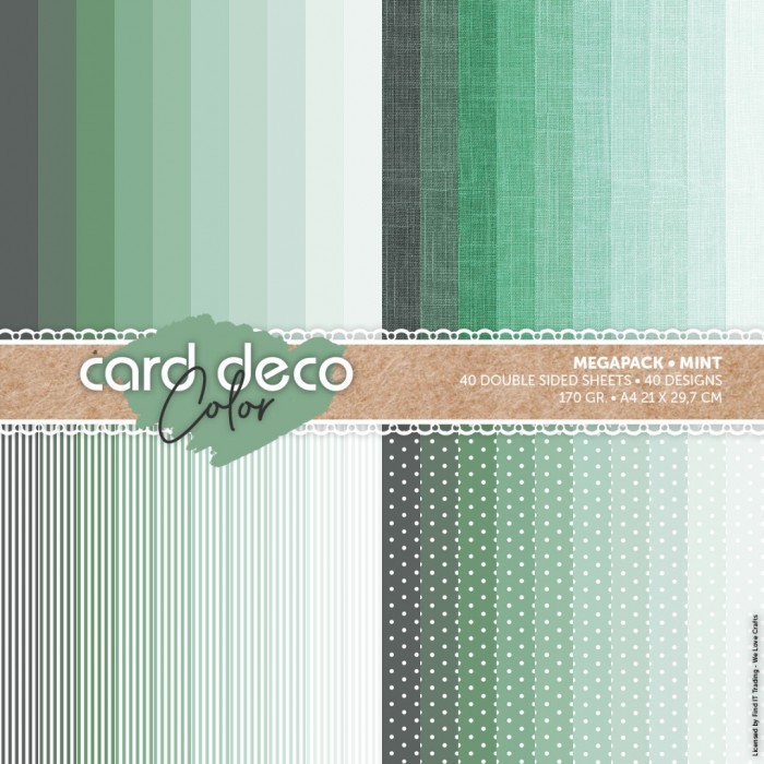 Card Deco Color Paperpack – Megapack – Mint - A4