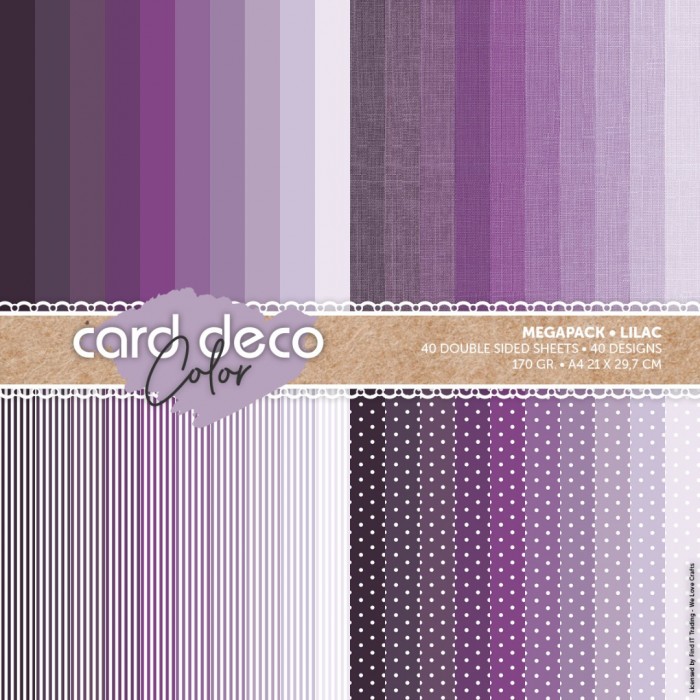 Card Deco Color Paperpack -Megapack - Lilac - A4