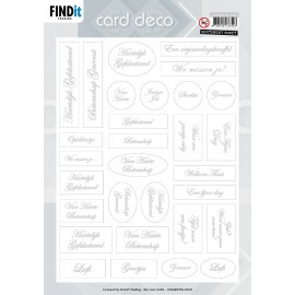 Card Deco  -  Sentiments - NL - algemeen - zilver