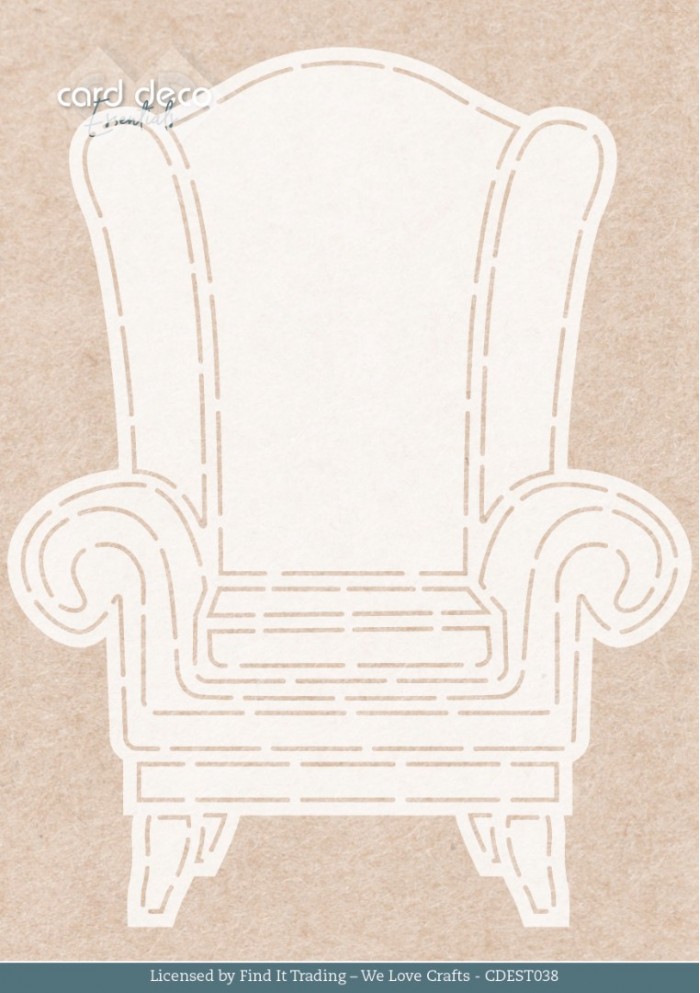 Stencil - Card Deco Essentials -Nostalgic Chair - A5