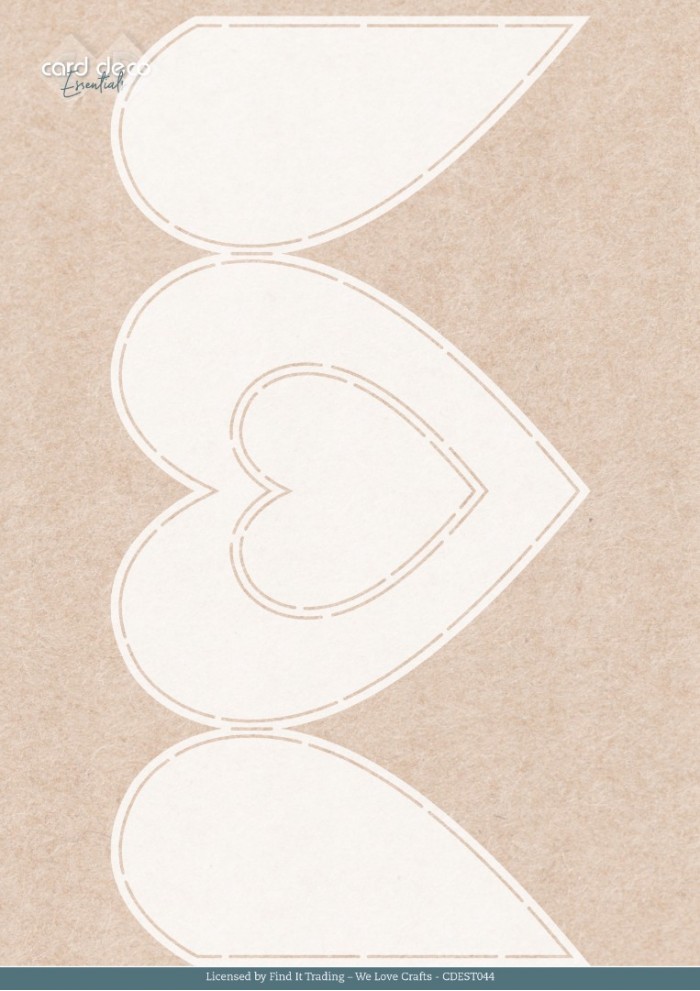 Stencil - Card Deco Essentials - Blossom Blush - Blossom Blush Heart - A4
