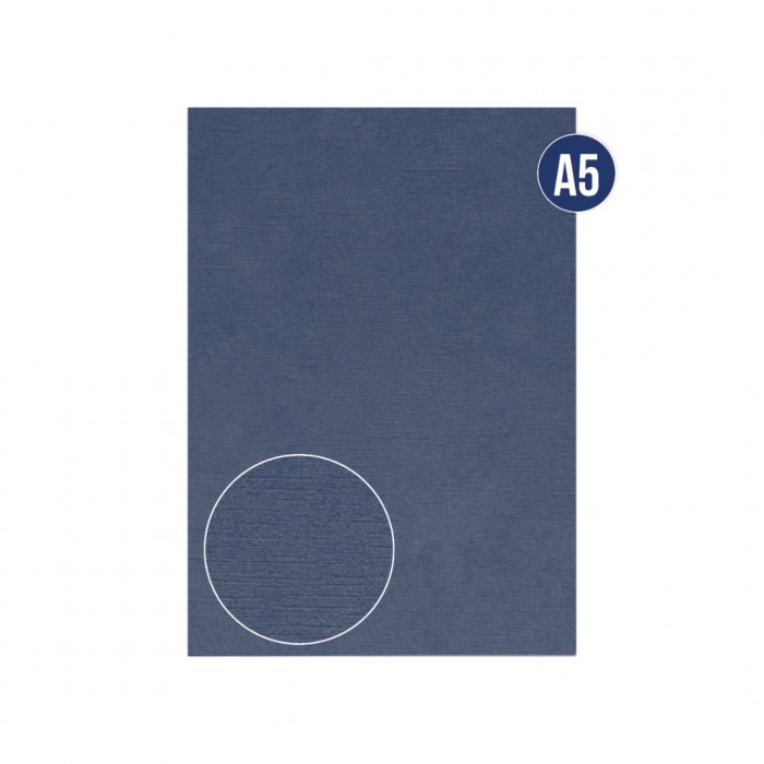 Cardstock - Linen -Christmas blue - A5