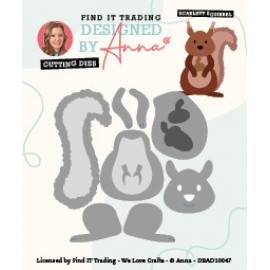 Designed by Anna - Mix and Match Cutting Dies - Scarlett Squirrel