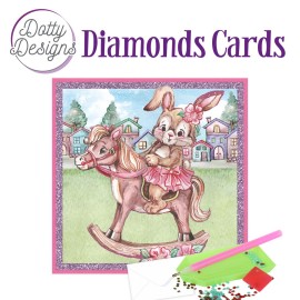 Dotty Designs Diamond Cards - Rocking Horse