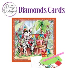 Dotty Designs Diamond Cards - Zebra Party