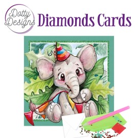Dotty Designs Diamond Cards -  Elephant Party
