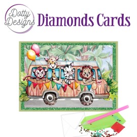 Dotty Designs Diamond Cards - Jungle Bus