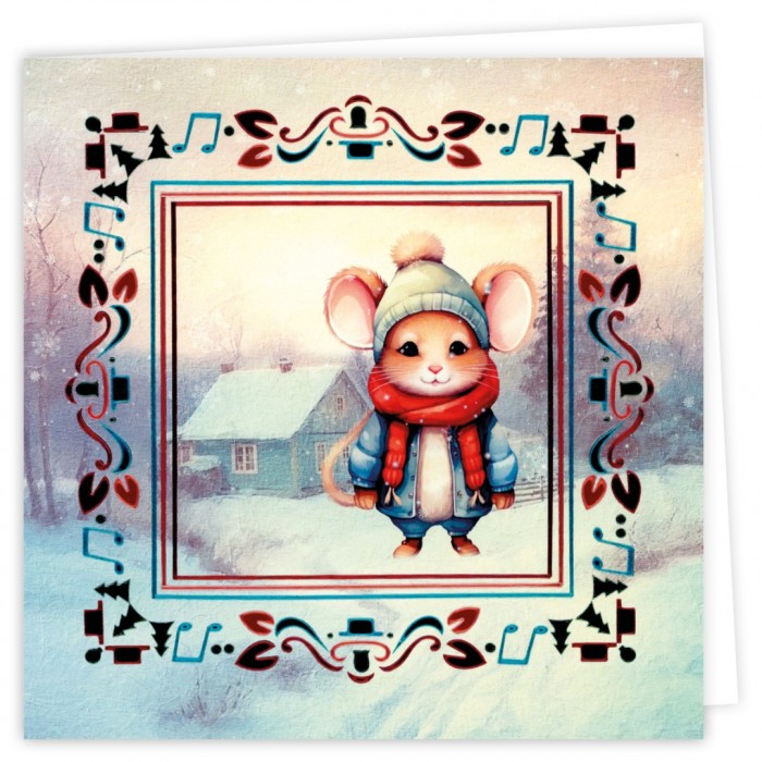 Dot and Do Cards 18 - Berries Beauties - Winter Mouse