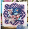 3D Push Out - Berries Beauties - Happy Blue Birds - Birds in Pink
