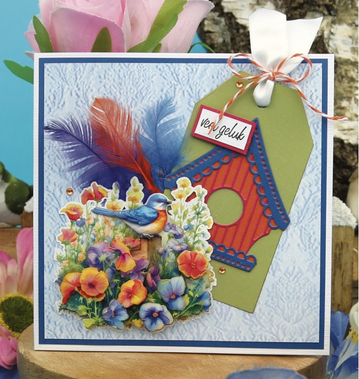 3D Cutting Sheets - Berries Beauties - Happy Blue Birds - Colourful Birds