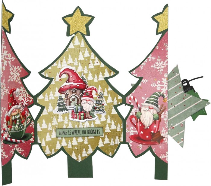 Stencil - CDE - Gnome for Christmas - Tree - A4  