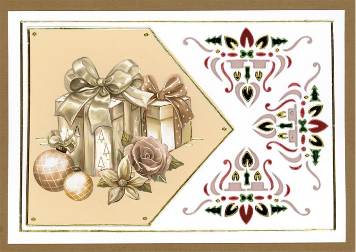 3D Cutting Sheets - Amy Design - Frosted Gold Christmas - Lantern