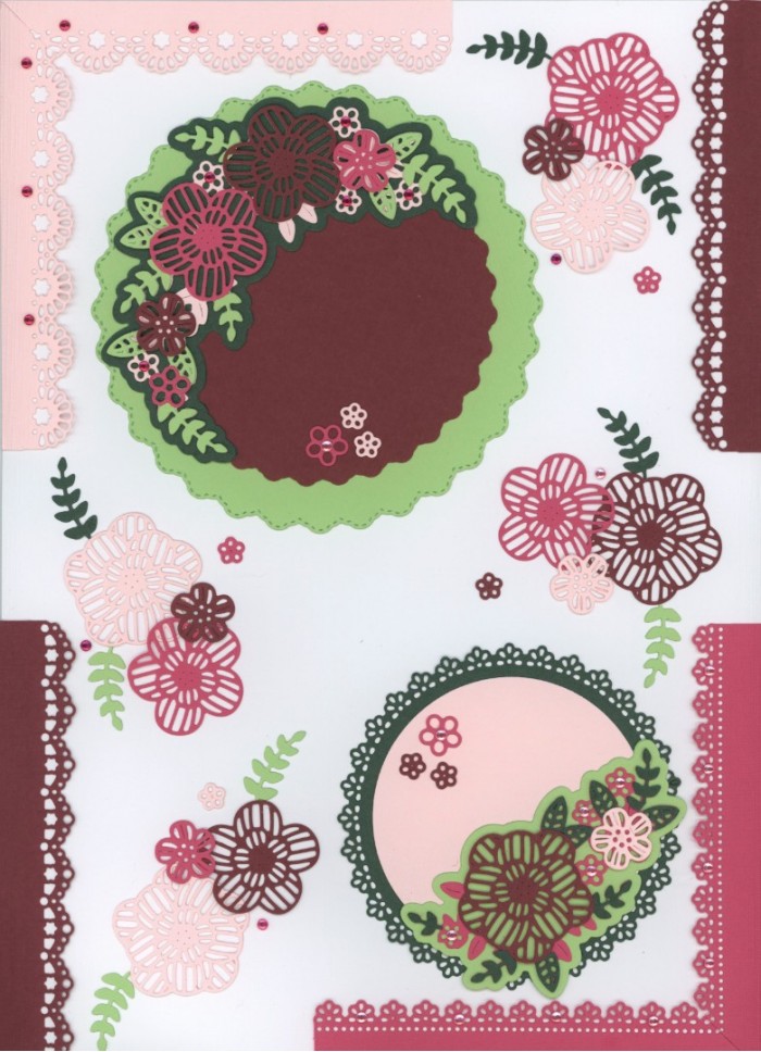 Dies - Amy Design - Pink Florals - Big Floral Circle