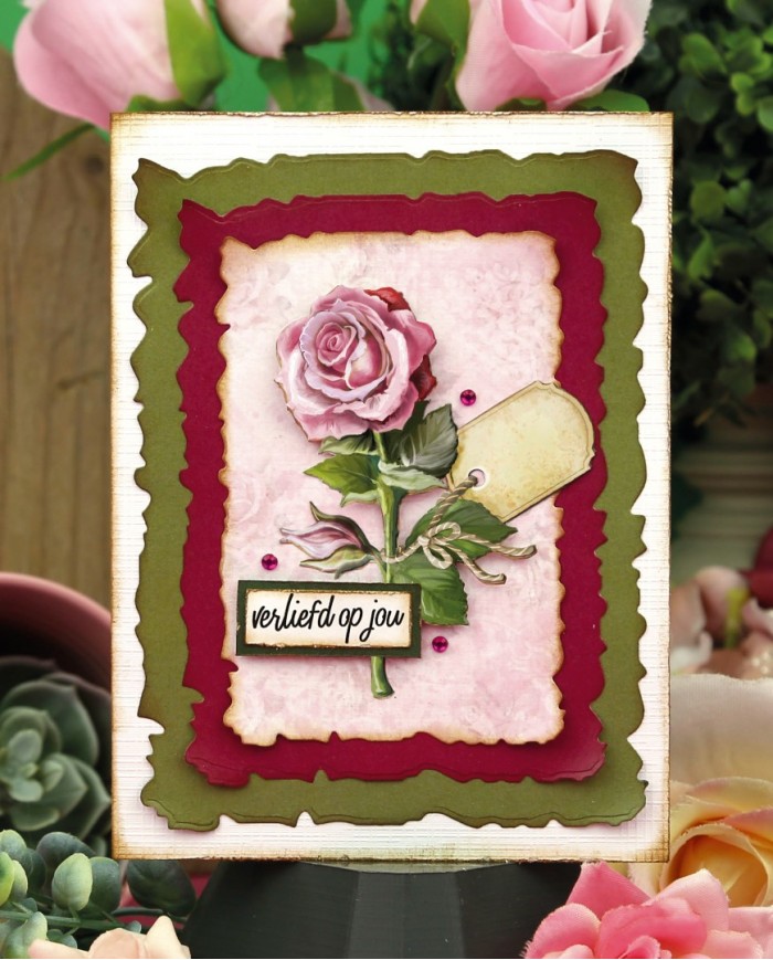 3D Push Out - Amy Design - Pink Florals - Roses