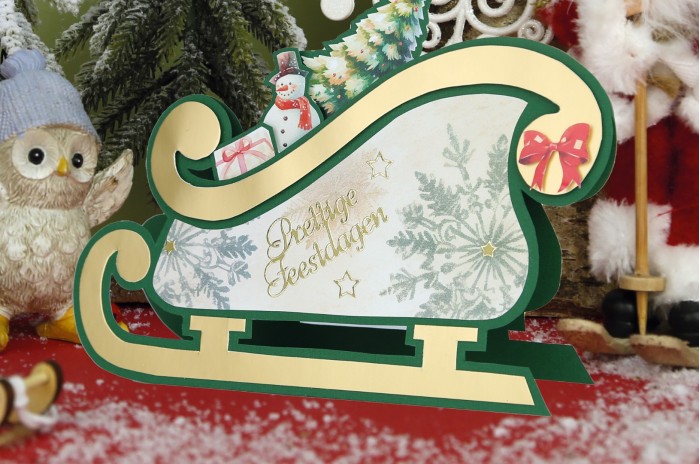Stencil - Card Deco Essentials -Nostalgic Sleigh - A5