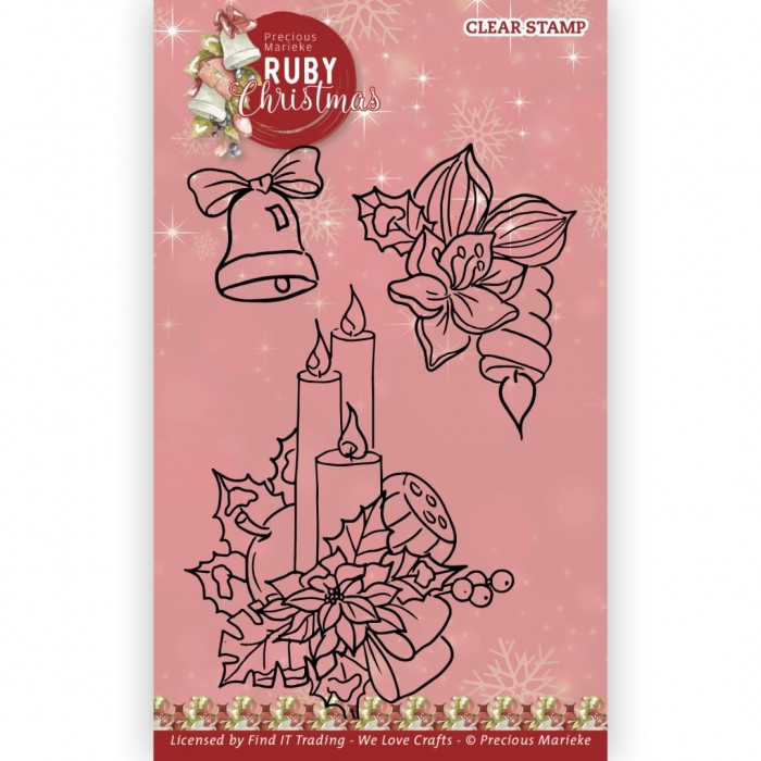 Clear Stamps - Precious Marieke - Ruby Christmas - Ruby Candles
