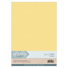 Linen Cardstock - A4 - Zachtgeel