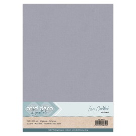 Linen Cardstock - A4 - Elephant Grey