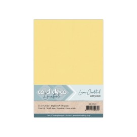 Linen Cardstock - A5 - Zachtgeel