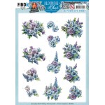 3D Push Out - Yvonne Creations - Blooming Blue - Larkspur