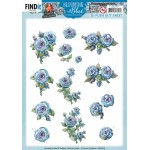 3D Push Out - Yvonne Creations - Blooming Blue - Rosehip