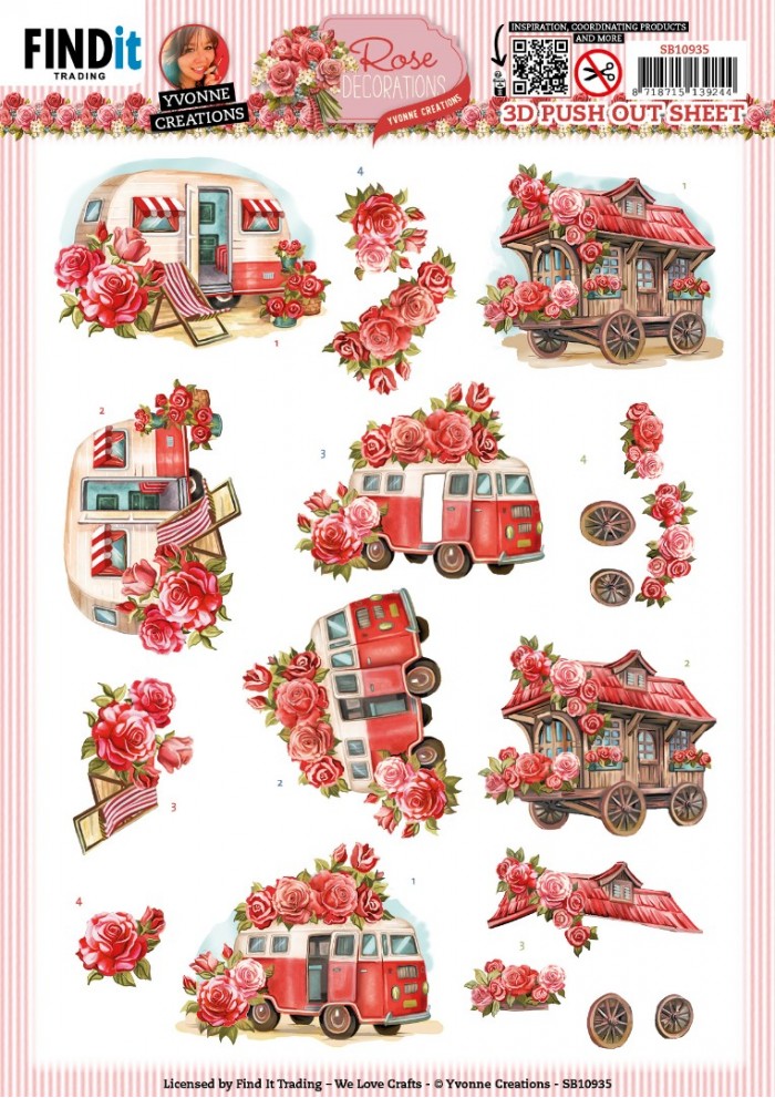 3D Push Out - Yvonne Creations - Rose Decorations - Rose Transport