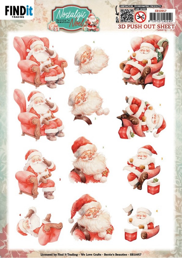 3D Push Out - Berries Beauties -Nostalgic Noel - Nostalgic Santa