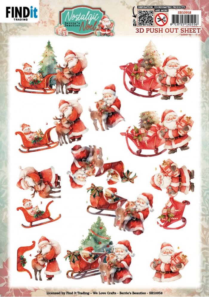3D Push Out - Berries Beauties -Nostalgic Noel - Nostalgic Sleigh