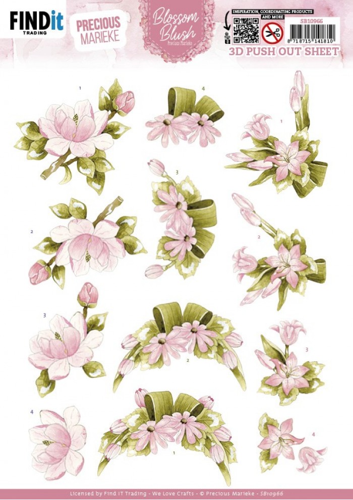 3D Push Out - Precious Marieke - Blossom Blush - Pink
