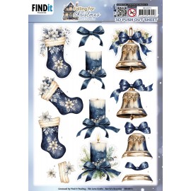 3D Push Out - Berries Beauties - Falling for Christmas - Candles