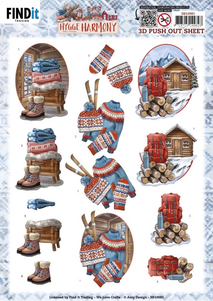 3D Push Out - Amy Design - Hygge Harmony - Mountain Hut