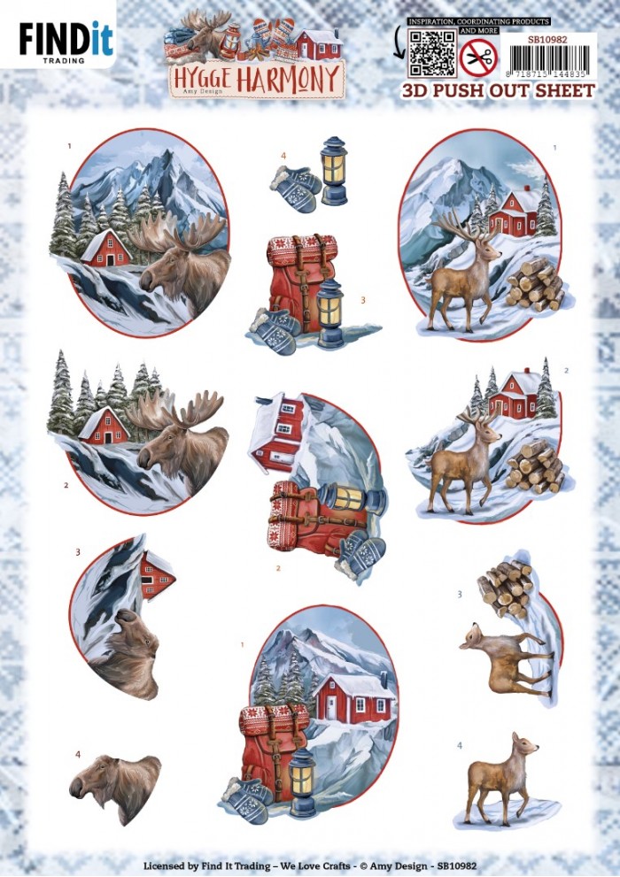 3D Push Out - Amy Design - Hygge Harmony - Moose