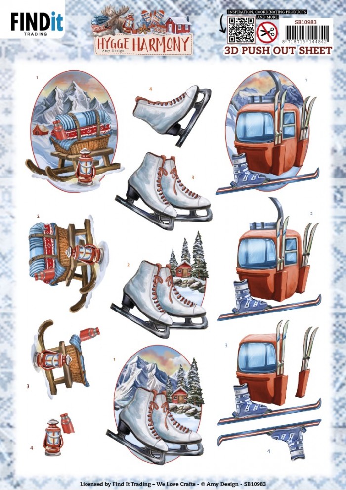 3D Push Out - Amy Design - Hygge Harmony - Winter Sports