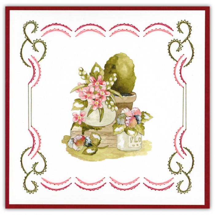Stitch and Do 232 - Precious Marieke - Flowers in Pot