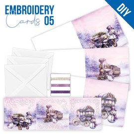 Stitch and Do Cards 5 - Berries Beauties - Purple Christmas