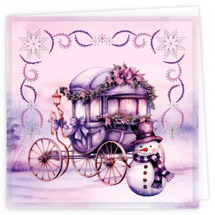 Stitch and Do Cards 5 - Berries Beauties - Purple Christmas