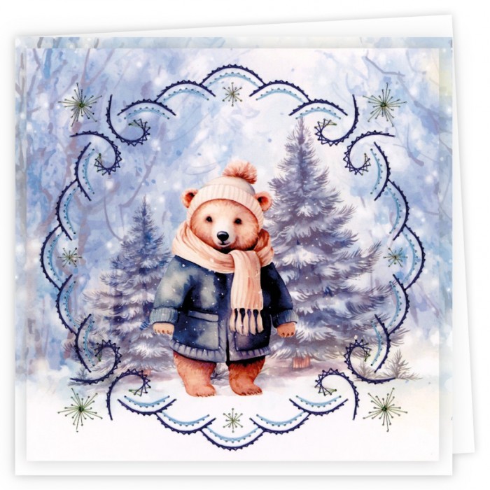 Stitch and Do Cards 6 - Berries Beauties - Winter Bears