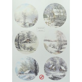 WOC Scenery parelmoer winter landscapes 3 - Round