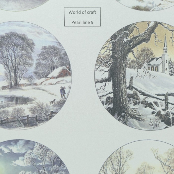 WOC Scenery parelmoer winter landscapes 2 - Round