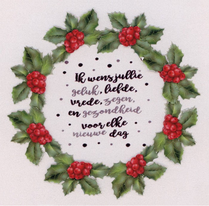 Flower Fun serie 016 kerst tekst
