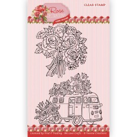 Clear Stamps - Yvonne Creations - Rose Decorations - Suitcase