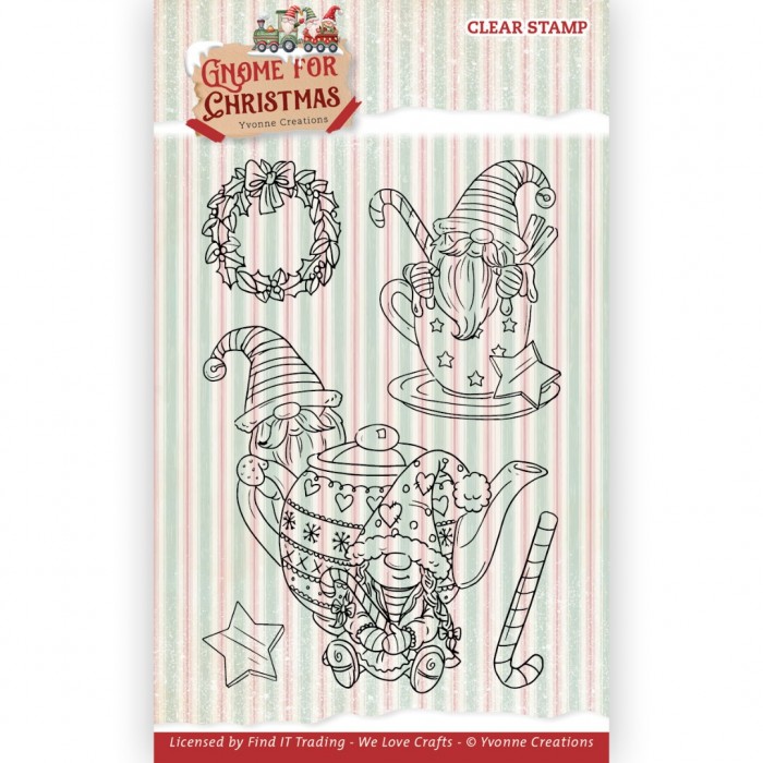 Clear Stamps - Yvonne Creations - Gnome for Christmas - tea