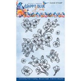 Clear Stamps - Berries Beauties - Happy Blue Birds - Floral Branch
