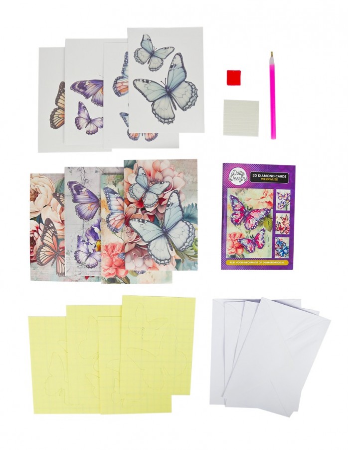 Dotty Designs Diamond 3D Cards Kit 01 Butterflies (1)
