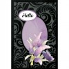 3D Velvet Cards A6- Purple Butterflies